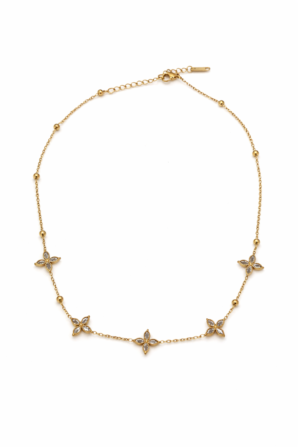 Collier Fleurs Doré