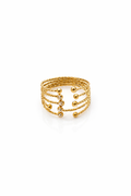 Bague Dorée Ajustable – Acier Inoxydable